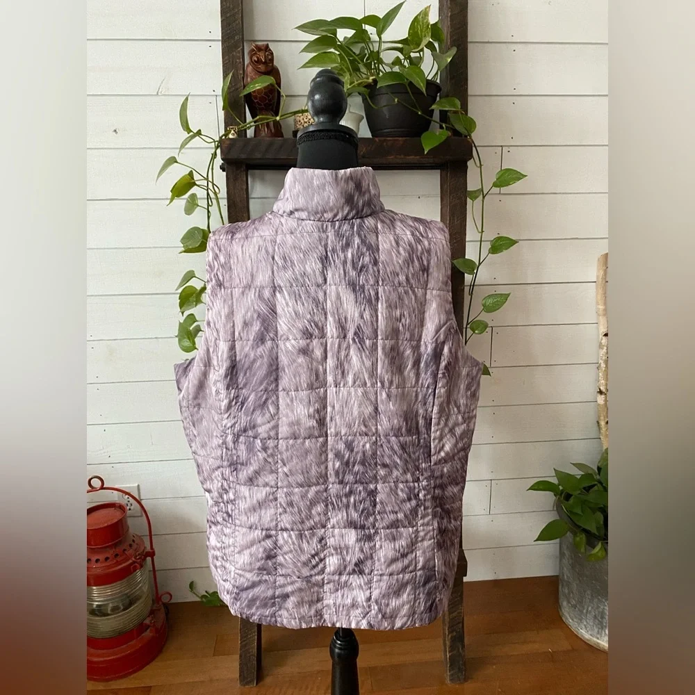 Mountain Lake: Purple, White and Gray Brushed Vest